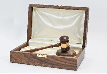Royal Presentation Set - 11" Judges American Walnut Gavel
